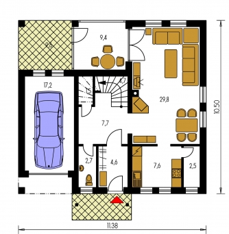 Mirror image | Floor plan of ground floor - COMFORT 109